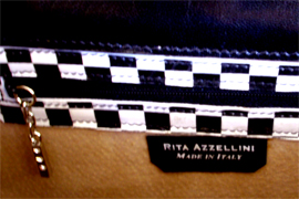 "Rita Azzellini" � la griffe di uno dei top stilisti Italiani di borse in pelle attualmente nel mercato del lusso nel mondo, dall'obbligato passo del tirocinio fino alla stretta collaborazione, a cavallo con il nuovo Secolo, il percorso di Rita si chiude con la definitiva maturazione professionale e, quindi, con la conseguente necessit� di personalizzare le proprie idee con una nuova griffe che porta il suo nome